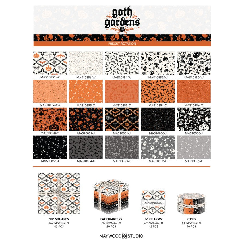 Gothic Gardens Fat Quarter Bundle - QT Fabrics