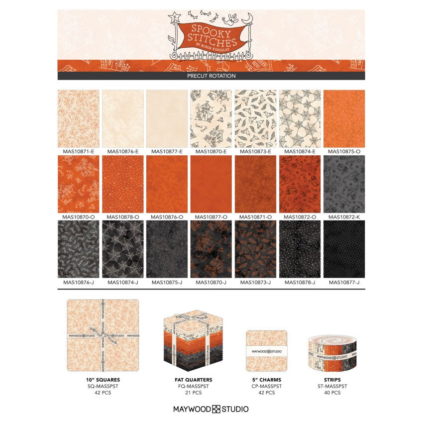 Spooky Stitches fat quarter bundle