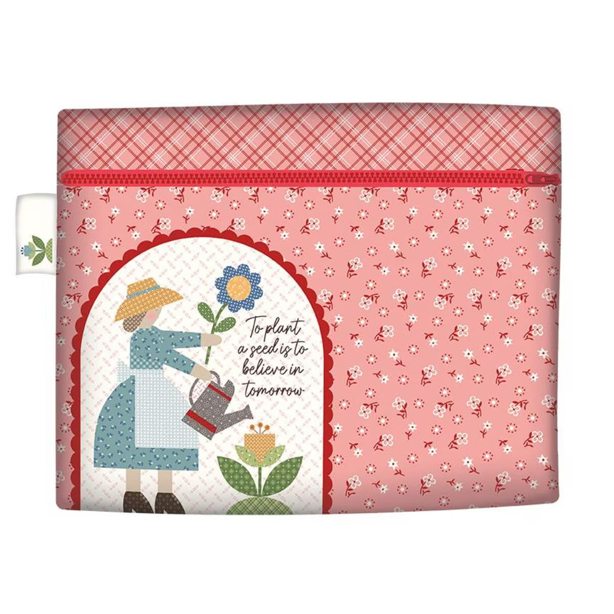 Calico Zippy Bags Panel by Lori Holt - 54" x 54" Cotton Canvas