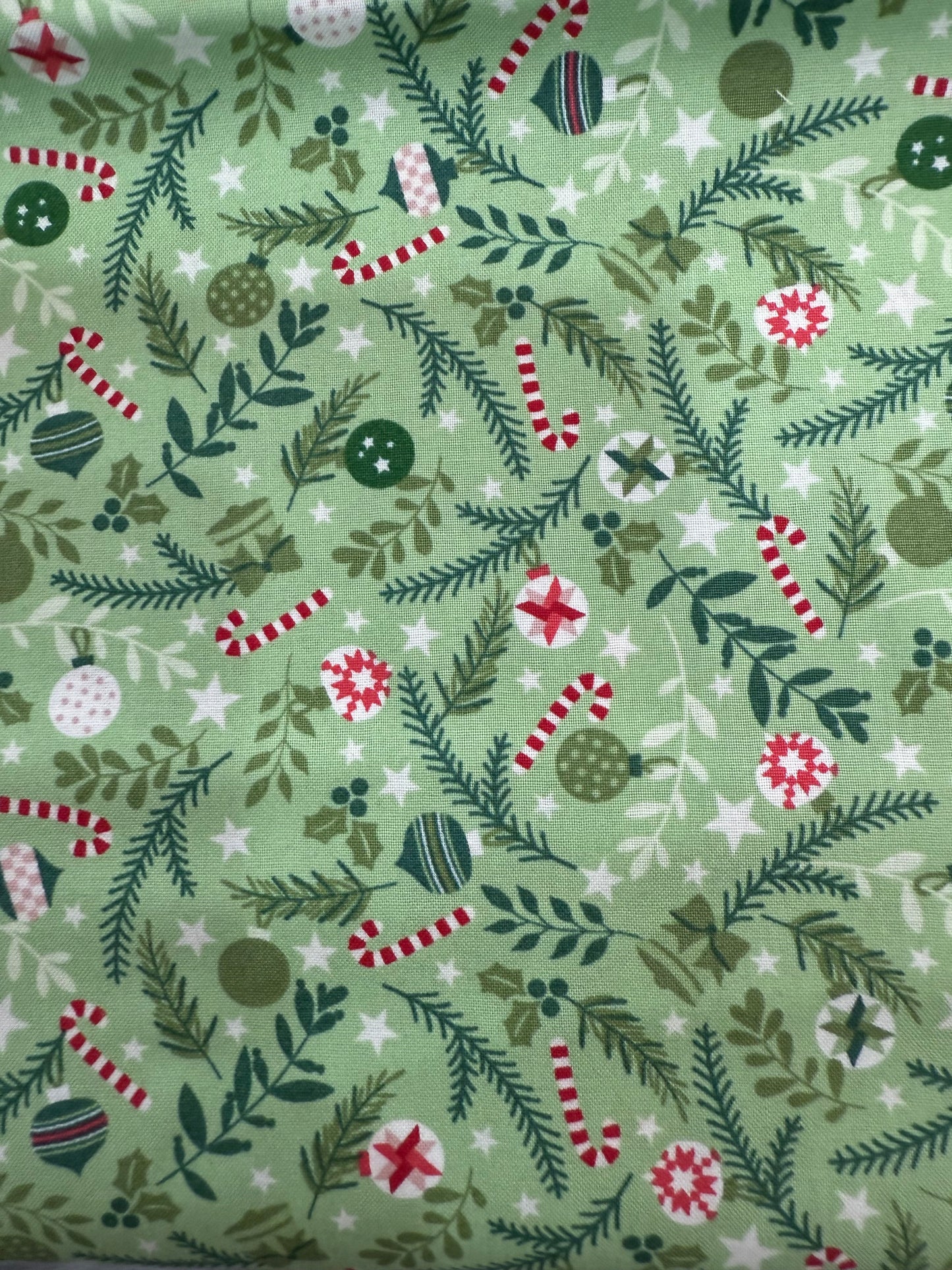 Kimberbell A Quilty Little Christmas Green Cotton Quilting Fabric