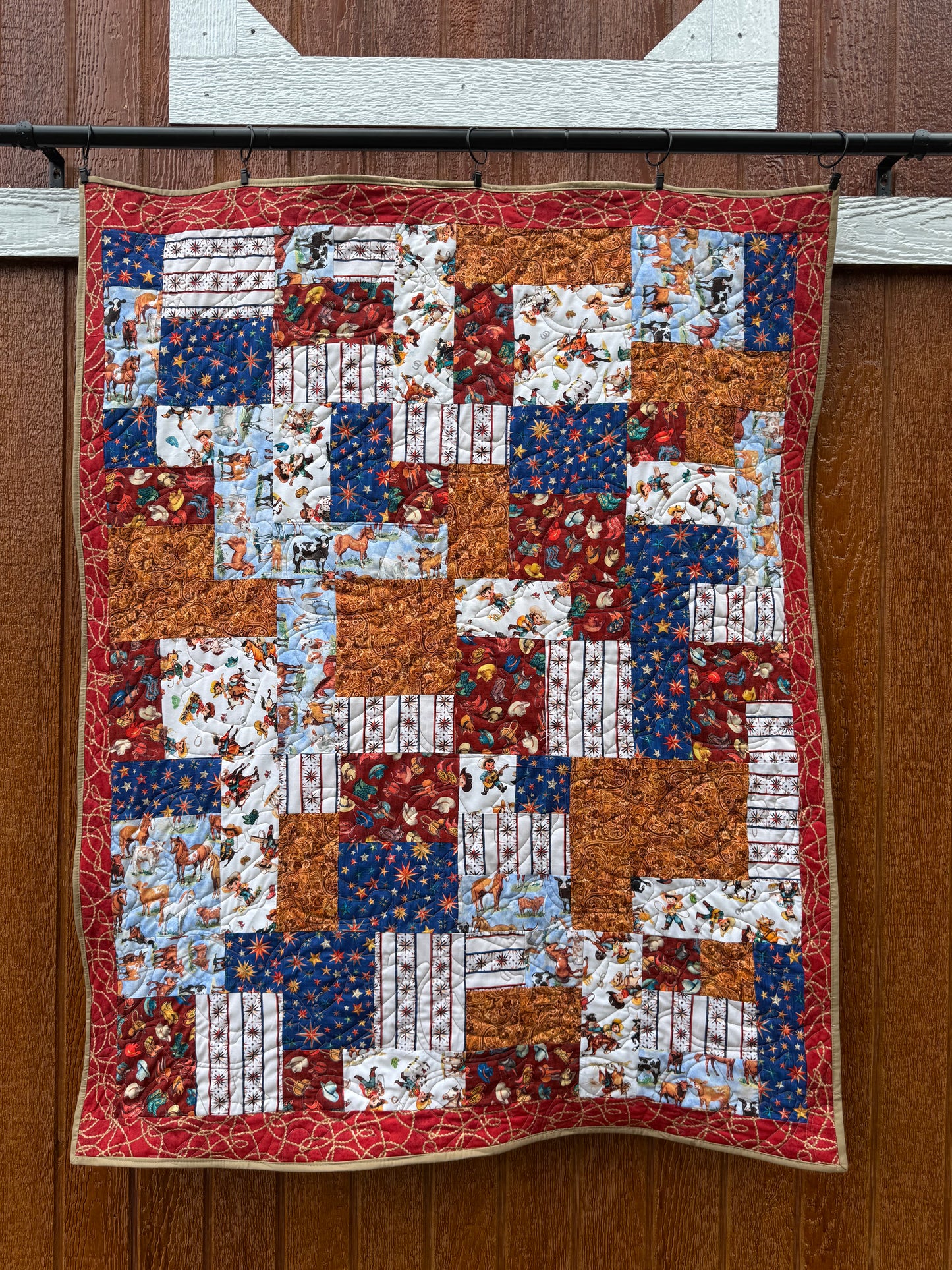 Yippee ki ay Cowboy child size quilt