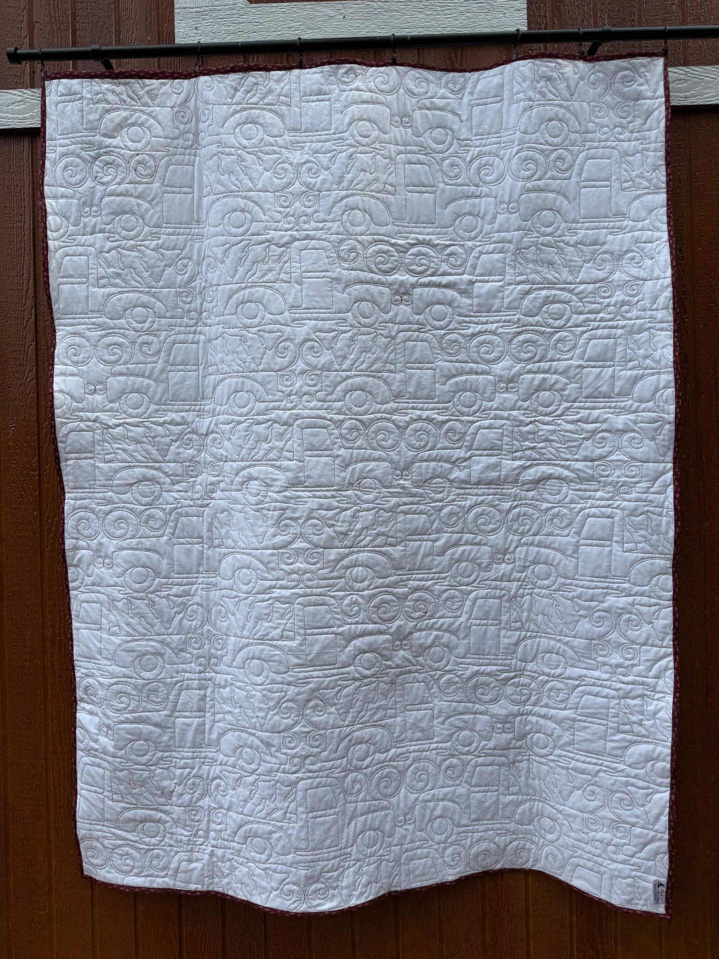 Christmas vintage truck Christmas lap quilt