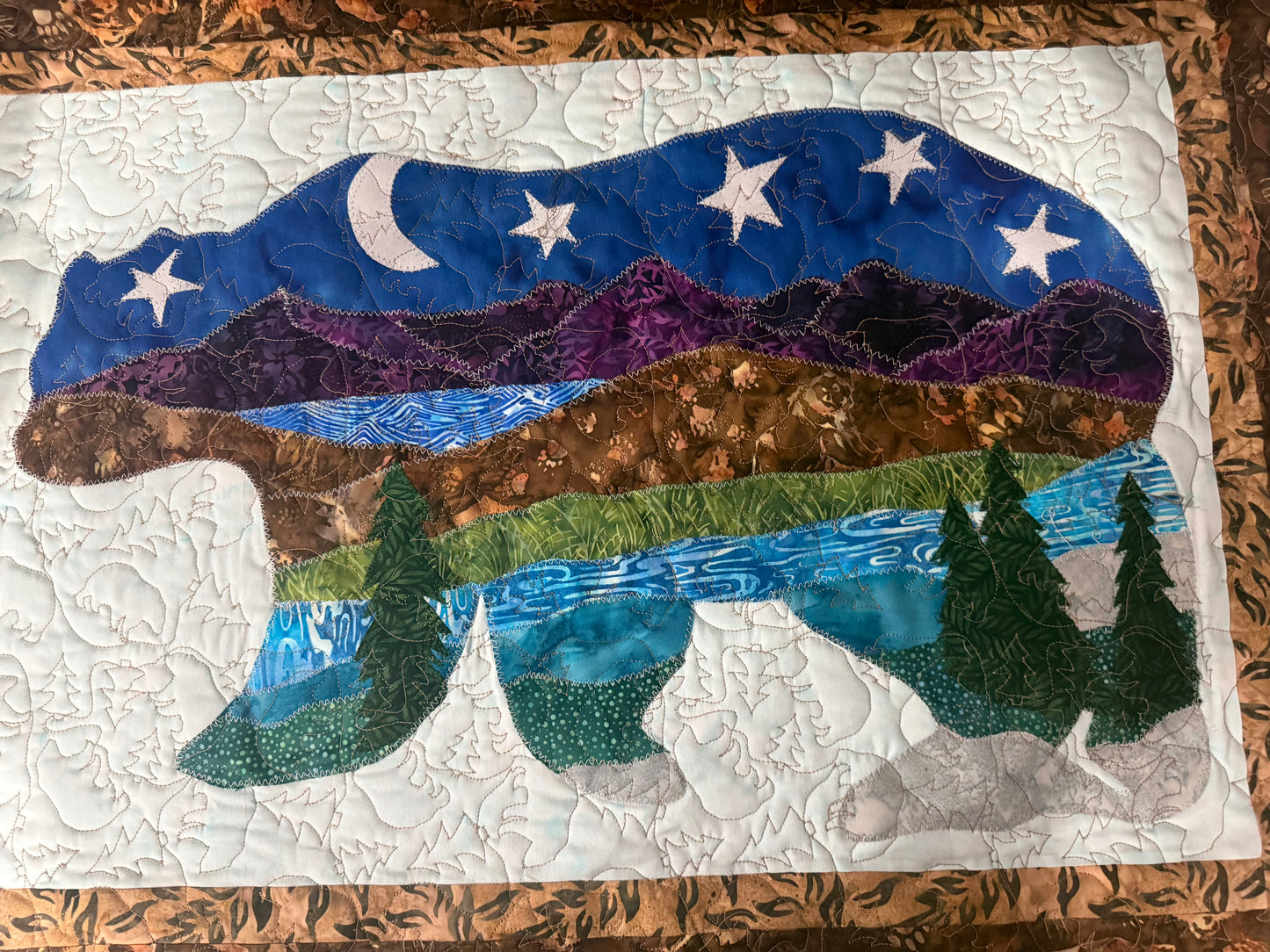Montana sky bear wall hanging