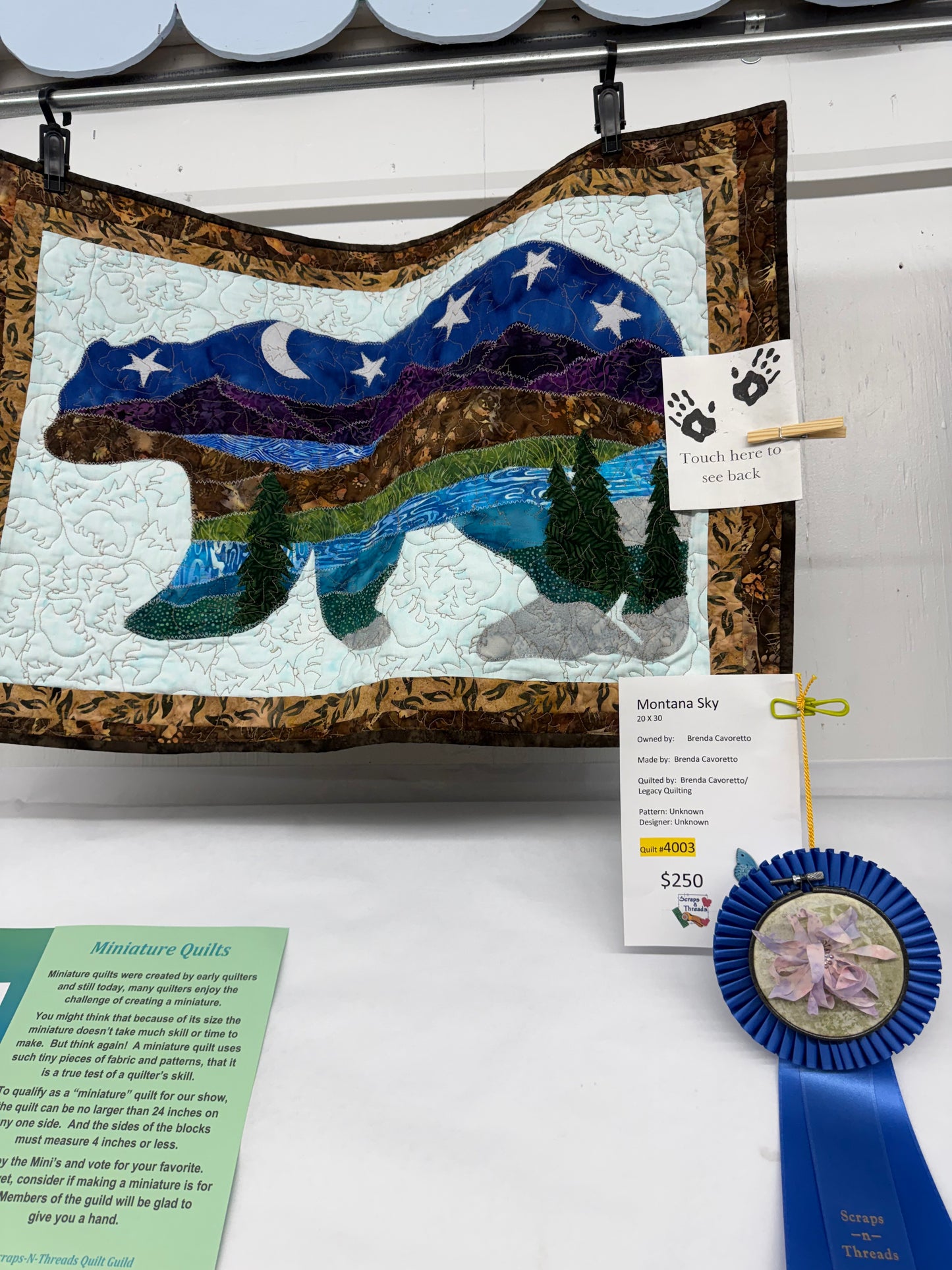 Montana sky bear wall hanging