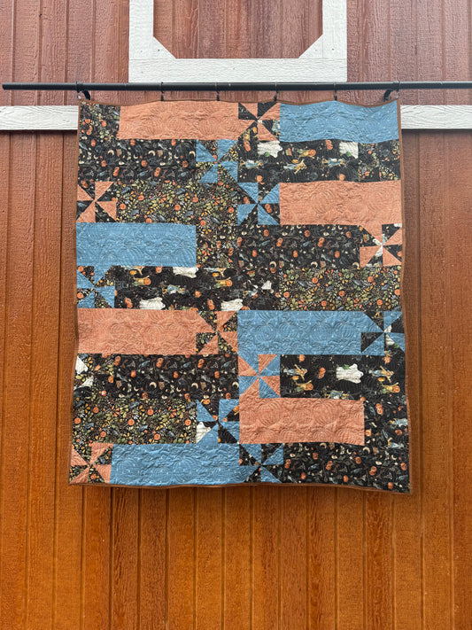 Trick or Treat Perfect Pumpkin Lap Quilt