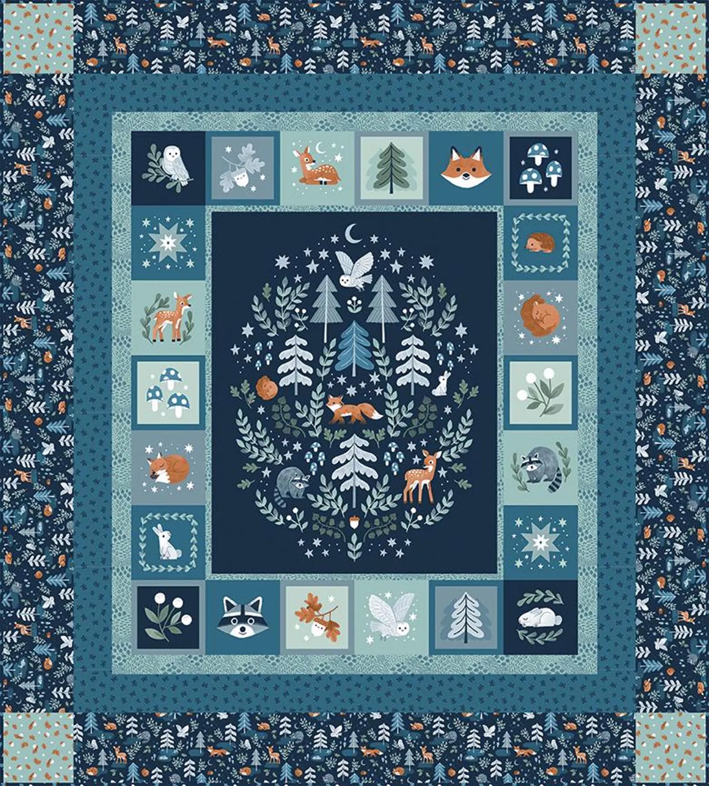 Twilight Creatures Quilt Boxed Kit - by Natàlia Juan Abelló - 63 3/4" x 63 3/4" - Features Twilight Creatures Fabric Collection