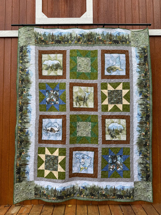 Oregon quilt with hidden Bigfoot