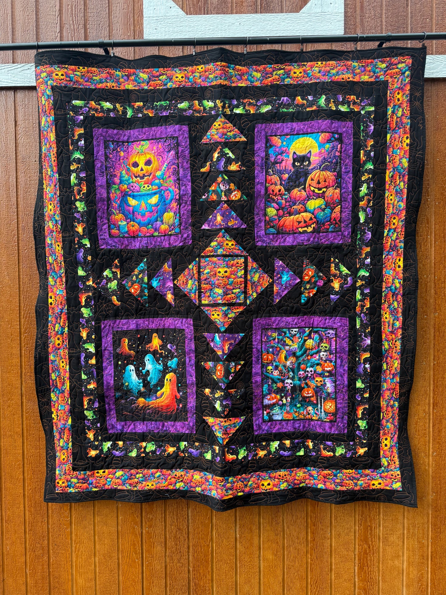 Neon Halloween Quilt