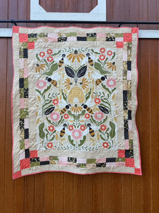 Bee hive lap quilt