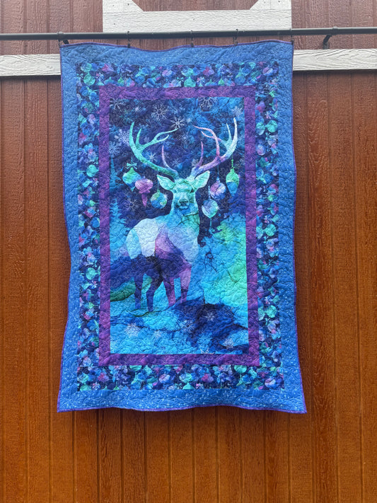 Blue Christmas deer