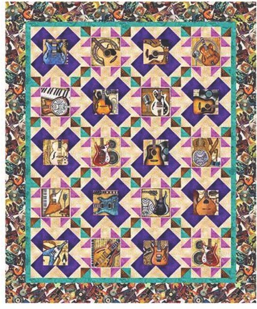 Rock N Roll Fantasy Rockstar Quilt Kit